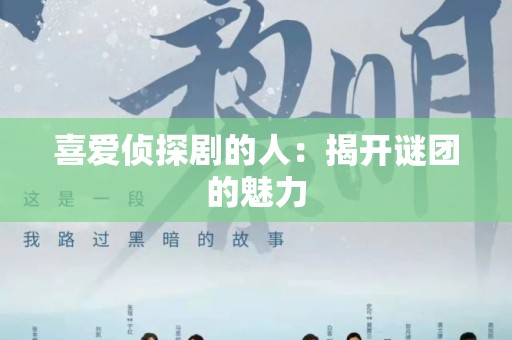 喜爱侦探剧的人：揭开谜团的魅力