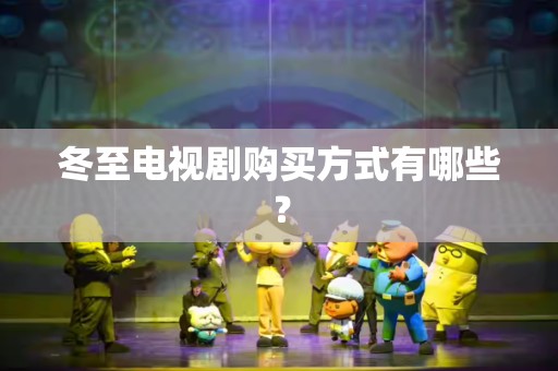 冬至电视剧购买方式有哪些？