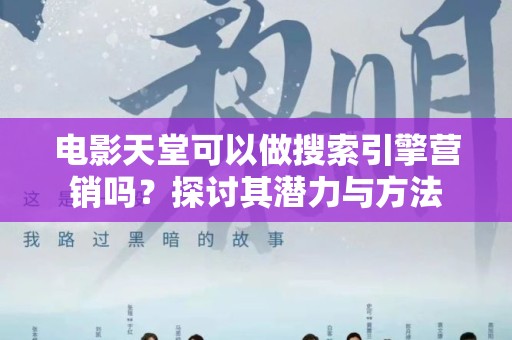 电影天堂可以做搜索引擎营销吗？探讨其潜力与方法