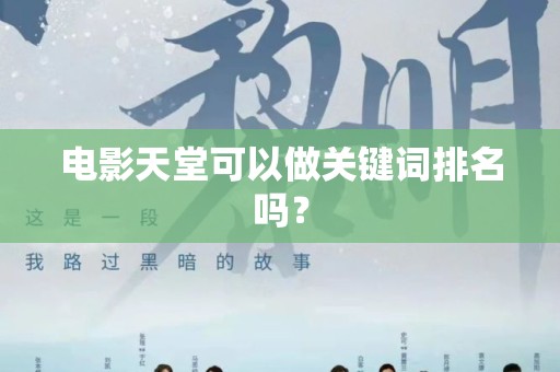 电影天堂可以做关键词排名吗？