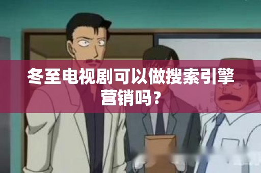 冬至电视剧可以做搜索引擎营销吗？
