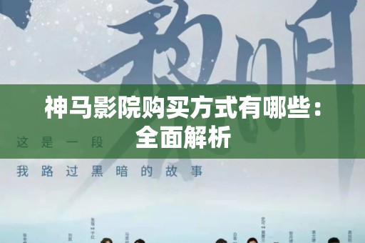 神马影院购买方式有哪些：全面解析