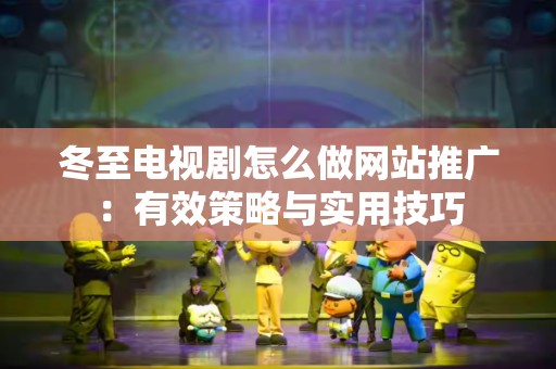 冬至电视剧怎么做网站推广：有效策略与实用技巧