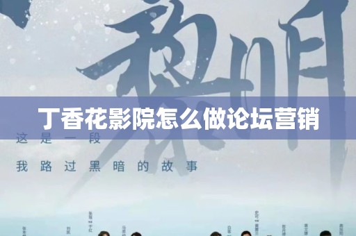 丁香花影院怎么做论坛营销