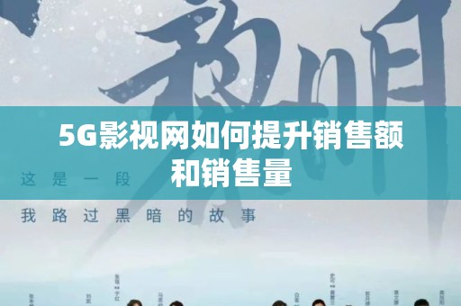 5G影视网如何提升销售额和销售量