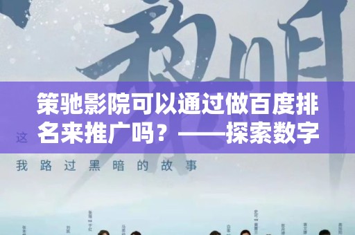 策驰影院可以通过做百度排名来推广吗？——探索数字营销的有效策略