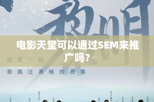 电影天堂可以通过SEM来推广吗？
