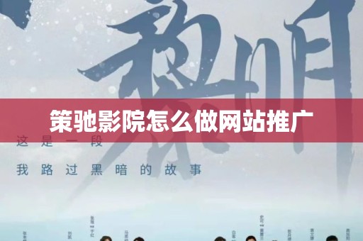 策驰影院怎么做网站推广