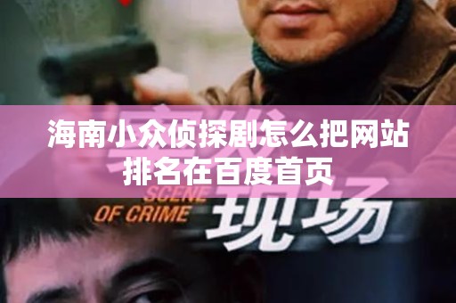 海南小众侦探剧怎么把网站排名在百度首页