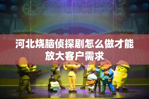 河北烧脑侦探剧怎么做才能放大客户需求