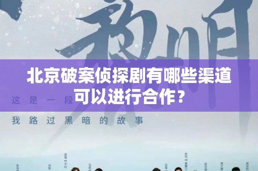 北京破案侦探剧有哪些渠道可以进行合作？