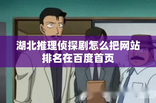 湖北推理侦探剧怎么把网站排名在百度首页