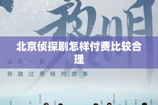 北京侦探剧怎样付费比较合理