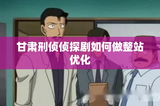 甘肃刑侦侦探剧如何做整站优化