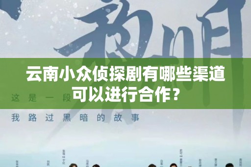 云南小众侦探剧有哪些渠道可以进行合作？