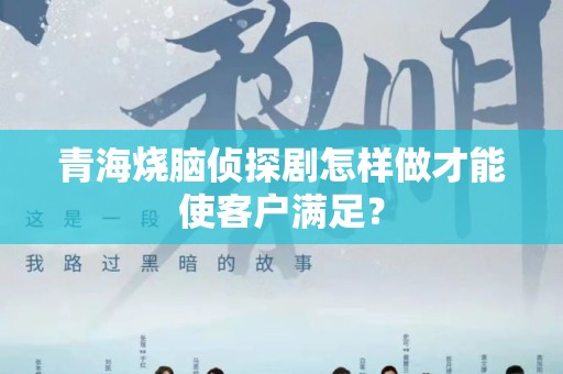 青海烧脑侦探剧怎样做才能使客户满足？