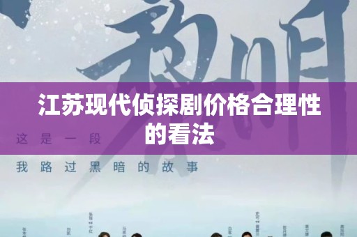 江苏现代侦探剧价格合理性的看法