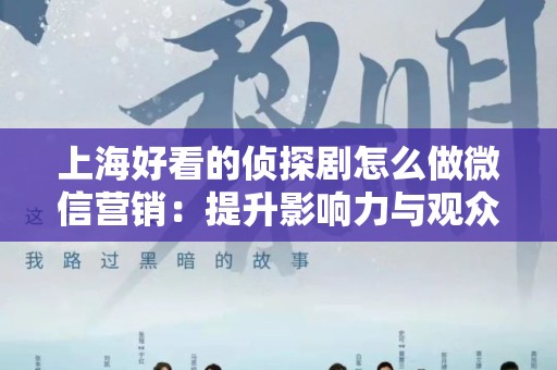 上海好看的侦探剧怎么做微信营销：提升影响力与观众粘性
