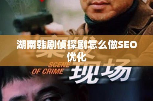 湖南韩剧侦探剧怎么做SEO优化