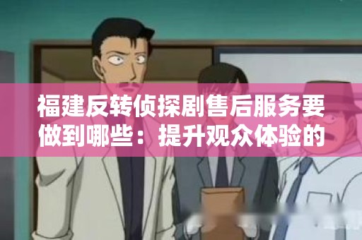 福建反转侦探剧售后服务要做到哪些：提升观众体验的全方位策略