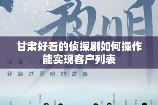 甘肃好看的侦探剧如何操作能实现客户列表