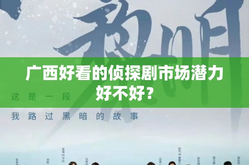 广西好看的侦探剧市场潜力好不好？